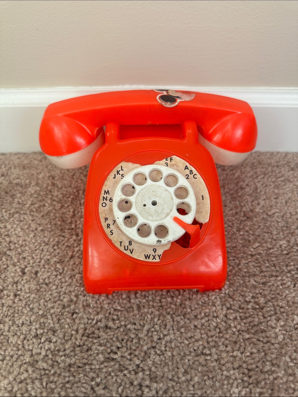Red vintage play phone